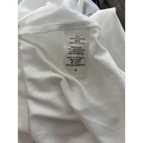 Altar'd State Women's White with
Gold and Silver Clip Chiffon Dress - Picture 7 of 8